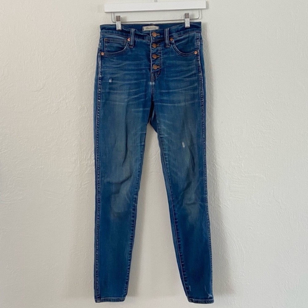 🩷Madewell 10” high rise jeans medium wash size 26